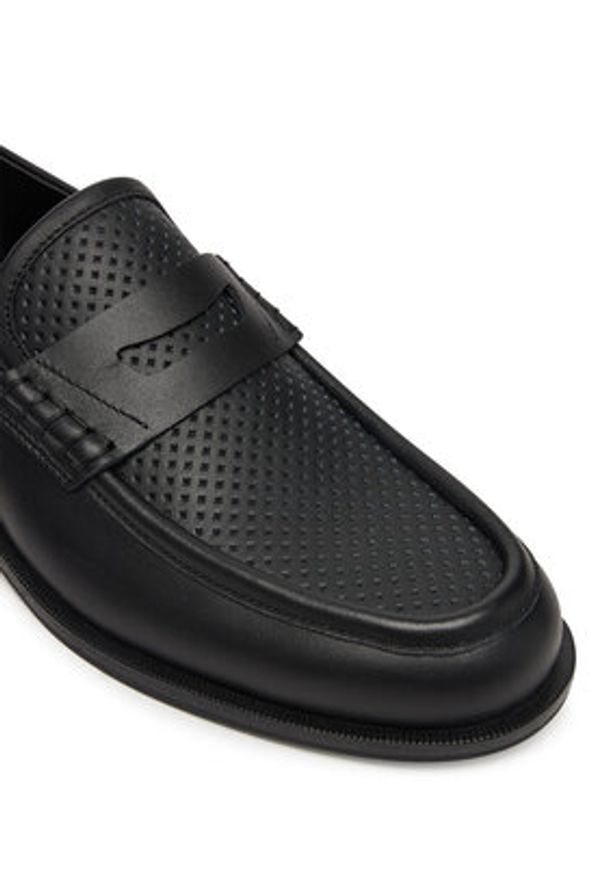 Hugo - HUGO Mokasyny Varian 50548646 Czarny. Kolor: czarny. Materiał: skóra