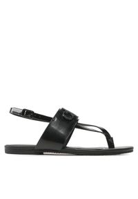 Calvin Klein Jeans Sandały Flat Sandal Toepost Hw YW0YW00953 Czarny. Kolor: czarny. Materiał: skóra
