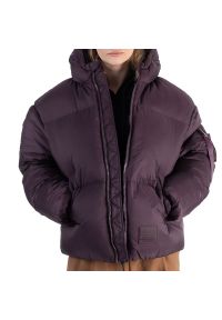 Kurtka Alpha Industries Cloud Puffer Bomber 148006719 - fioletowa. Typ kołnierza: kaptur. Kolor: fioletowy. Materiał: materiał, nylon, poliester. Sezon: zima, jesień