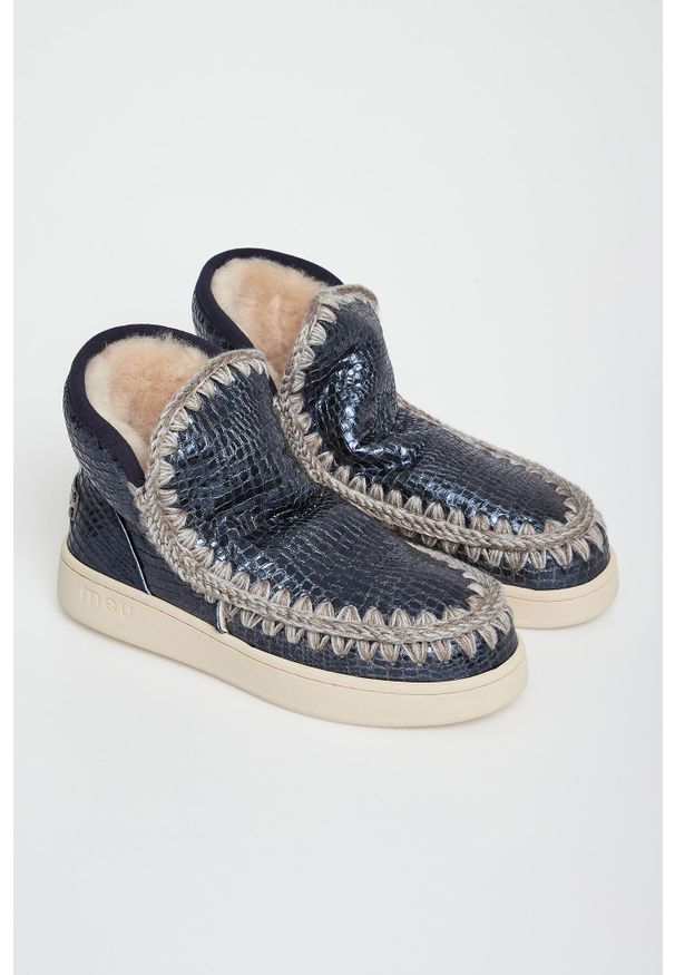 Mou - Śniegowce damskie skórzane MOU. Materiał: skóra