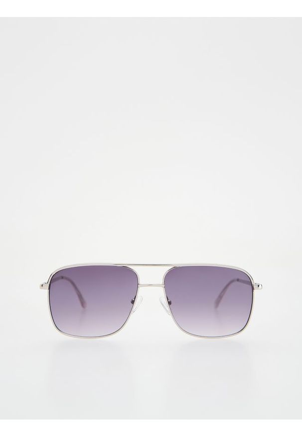 Reserved - Okulary przeciwsłoneczne aviator - srebrny. Kolor: srebrny