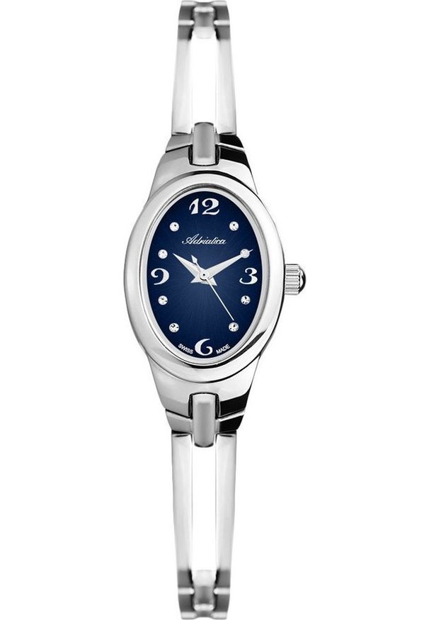 Zegarek Adriatica Zegarek damski Adriatica A3448.5175QM CYRKONIE srebrny. Kolor: srebrny