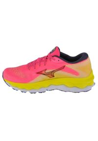 Buty Mizuno Wave Sky 7 W J1GD230223 różowe. Kolor: różowy. Materiał: materiał, guma. Model: Mizuno Wave. Sport: fitness