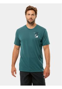 Jack Wolfskin T-Shirt Vonnan 1809941 Zielony Regular Fit. Kolor: zielony. Materiał: syntetyk