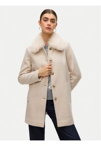 Vero Moda Płaszcz przejściowy Autumn 10331559 Beżowy Regular Fit. Kolor: beżowy. Materiał: syntetyk