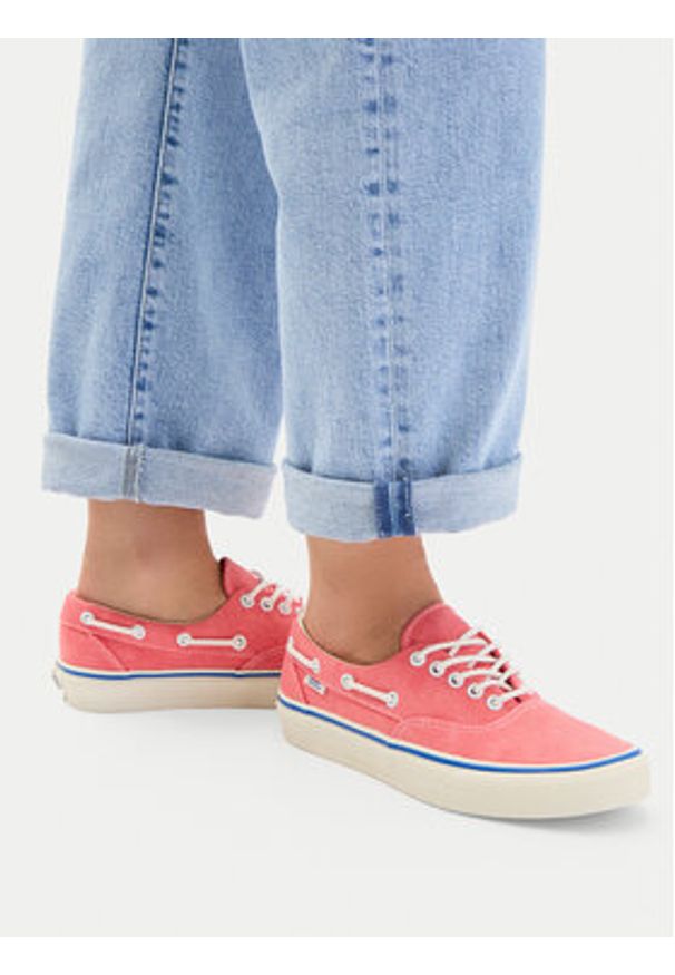Vans Tenisówki Authentic Boat Shoe VN000Z0XGWS1 Koralowy. Kolor: pomarańczowy. Materiał: materiał