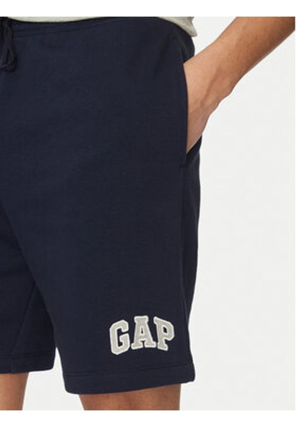 GAP - Gap Szorty sportowe 866651-03 Granatowy Regular Fit. Kolor: niebieski. Materiał: bawełna. Styl: sportowy