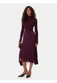 BOSS Spódnica plisowana Velacey 50546594 Fioletowy Regular Fit. Kolor: fioletowy. Materiał: syntetyk #4