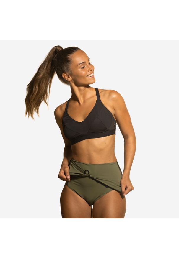 Decathlon - Stanik do aquafitness/aquabike damski Nabaiji Aquabra. Kolor: czarny