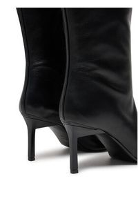 Calvin Klein Kozaki Heel Knee Boot 70 Lth HW0HW02162 Czarny. Kolor: czarny. Materiał: skóra