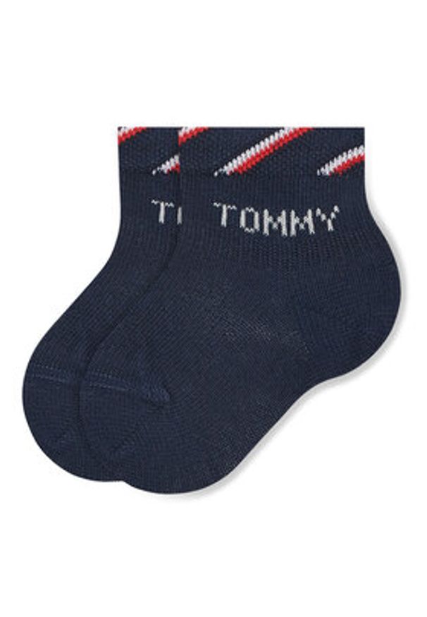 TOMMY HILFIGER - Tommy Hilfiger Zestaw 3 par wysokich skarpet dziecięcych 701220277 Kolorowy. Materiał: bawełna, materiał. Wzór: kolorowy