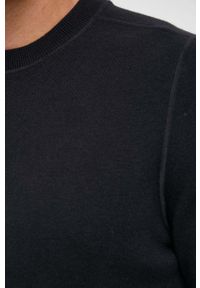 BOSS sweter z domieszką wełny kolor czarny. Kolor: czarny. Materiał: wełna #2