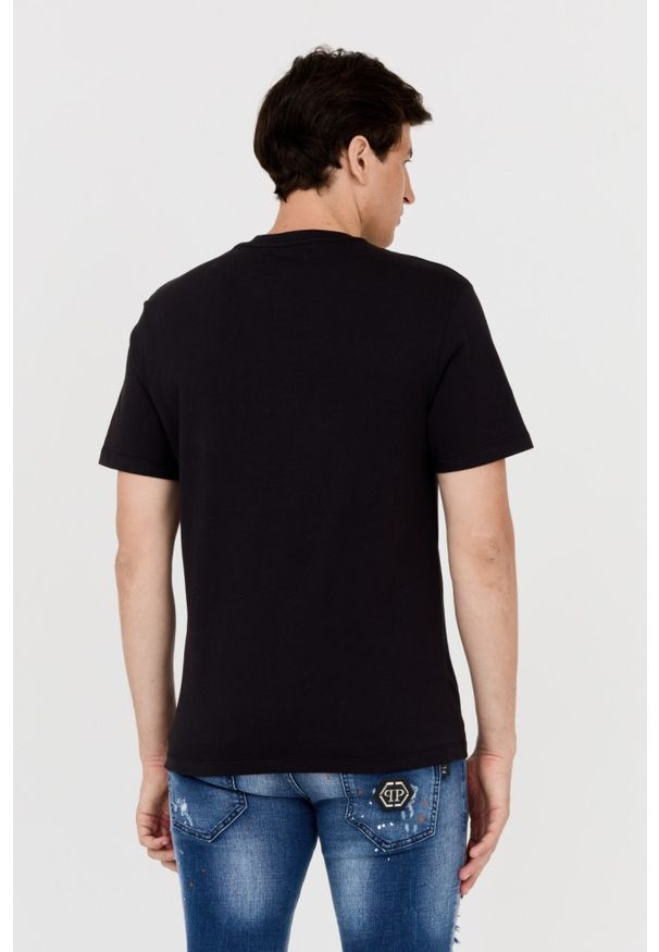Amiri - AMIRI T-shirt męski czarny z podkreślonym logo. Kolor: czarny