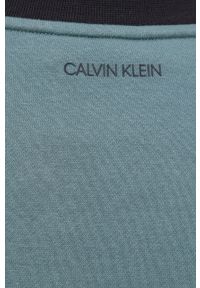 Calvin Klein bluza męska kolor zielony z aplikacją. Okazja: na co dzień. Kolor: zielony. Materiał: włókno. Wzór: aplikacja. Styl: casual #3