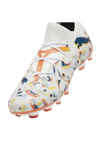 Buty piłkarskie Puma Future 7 Match Creativity FG/AG M 107845 01 białe. Kolor: biały. Materiał: dzianina, syntetyk. Szerokość cholewki: normalna. Sport: piłka nożna #3