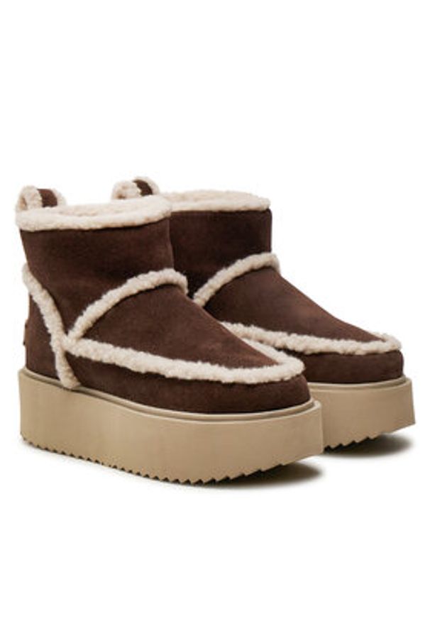 Inuikii Śniegowce Classic Low 75204-150 Brązowy. Kolor: brązowy. Materiał: zamsz, skóra