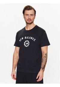 New Balance T-Shirt MT31904 Czarny Relaxed Fit. Kolor: czarny. Materiał: bawełna, syntetyk