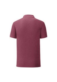FRUIT OF THE LOOM - Koszulka Polo Męska Iconic. Typ kołnierza: polo. Kolor: czerwony, brązowy, wielokolorowy