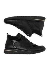 Remonte Sneakersy D1G71-00 Czarny. Kolor: czarny. Materiał: skóra