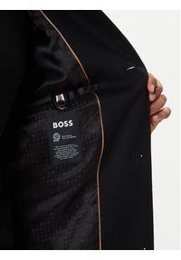 BOSS Płaszcz wełniany H-Hyde 50551078 Czarny Slim Fit. Kolor: czarny. Materiał: wełna #6