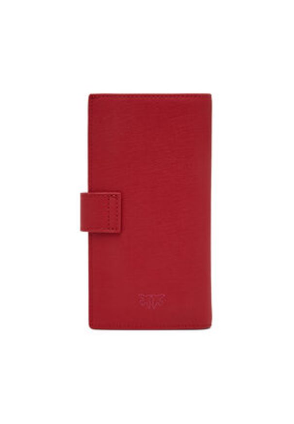 Pinko - PINKO Duży Portfel Damski Continental Wallet PE 25 PCPL 104354 A29P Czerwony. Kolor: czerwony. Materiał: skóra