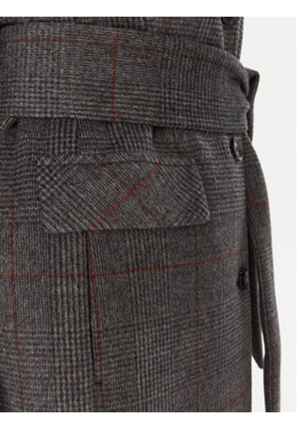 Marella Płaszcz wełniany Giostro 2523016162 Szary Regular Fit. Kolor: szary. Materiał: wełna