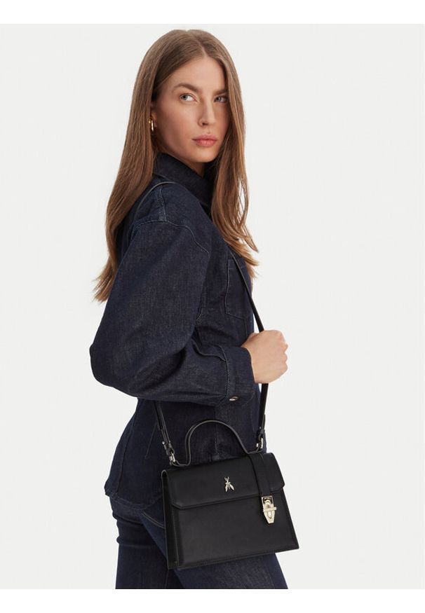 Patrizia Pepe Torebka 8B0326/L061-K103 Czarny. Kolor: czarny. Materiał: skórzane