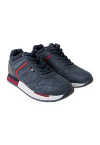 Granatowe sneakersy Lee Cooper LCJ-21-29-0642M niebieskie. Kolor: niebieski