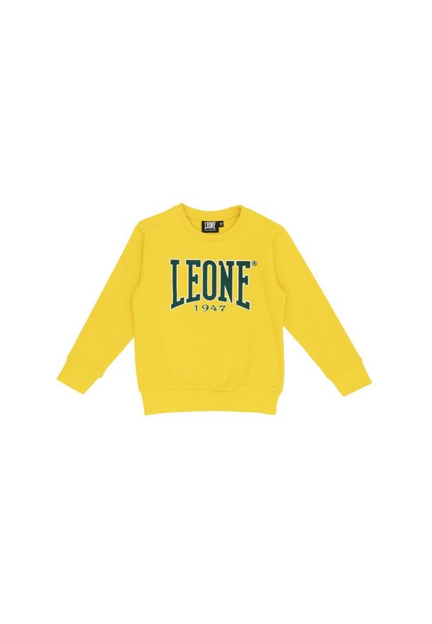 LEONE 1947 APPAREL - Dziecięcy t-shirt Leone College z okrągłym dekoltem. Kolor: żółty. Sport: joga i pilates