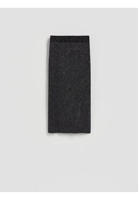 Reserved - Spódnica z dodatkiem lyocellu - czarny. Kolor: czarny. Materiał: dzianina, wełna #1