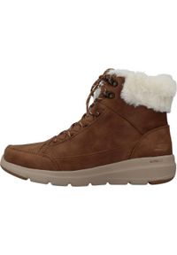 skechers - SKECHERS GLACIAL ULTRA Brązowy. Wysokość cholewki: za kostkę. Zapięcie: sznurówki. Kolor: brązowy. Materiał: syntetyk, materiał. Szerokość cholewki: normalna. Model: Skechers Sport. Sport: turystyka piesza