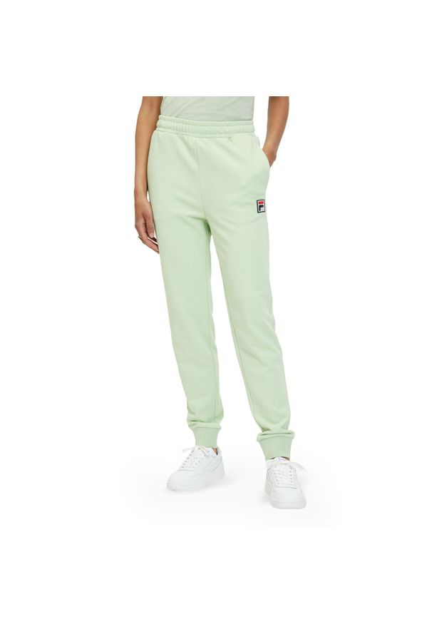 Fila - Spodnie damskie FILA Lubna. Kolor: zielony. Materiał: dresówka