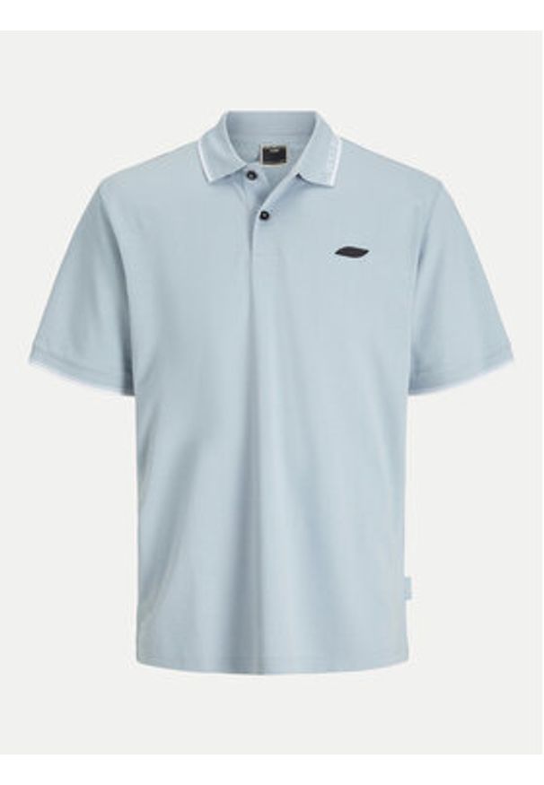 Jack & Jones - Jack&Jones Polo Pacer 12273303 Błękitny Regular Fit. Typ kołnierza: polo. Kolor: niebieski. Materiał: bawełna