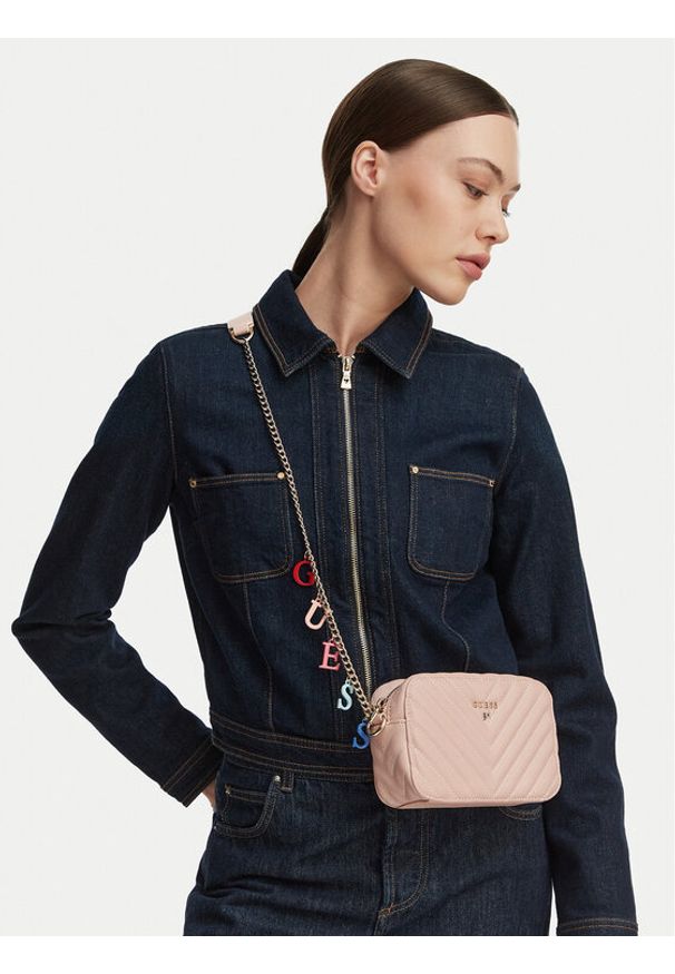 Guess Torebka J4GZ23 WFZL0 Różowy. Kolor: różowy. Materiał: skórzane