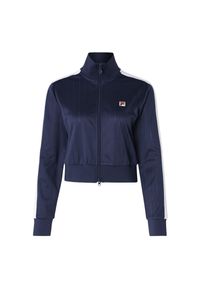 Damski crop jacket Fila Lorce. Kolor: niebieski. Materiał: dresówka
