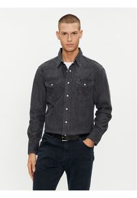 Wrangler Koszula jeansowa 112350571 Czarny Regular Fit. Kolor: czarny. Materiał: bawełna #1