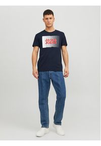 Jack & Jones T-Shirt Corp 12233999 Granatowy Standard Fit. Kolor: niebieski. Materiał: bawełna #6