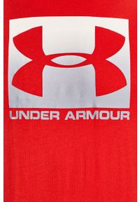 Under Armour t-shirt 1329581-101. Okazja: na co dzień. Kolor: czerwony. Materiał: materiał. Wzór: nadruk. Styl: casual #2