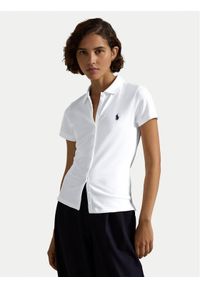 Polo Ralph Lauren Koszula 211939272002 Biały Slim Fit. Typ kołnierza: polo. Kolor: biały. Materiał: bawełna