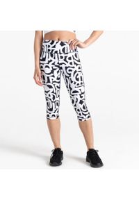 DARE 2B - Damskie legginsy sportowe 3/4 Influential. Kolor: czarny, biały, wielokolorowy. Sport: fitness