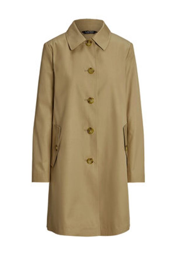 Lauren Ralph Lauren - LAUREN RALPH LAUREN Płaszcz przejściowy 297967121002 Beżowy Straight Fit. Kolor: beżowy. Materiał: bawełna
