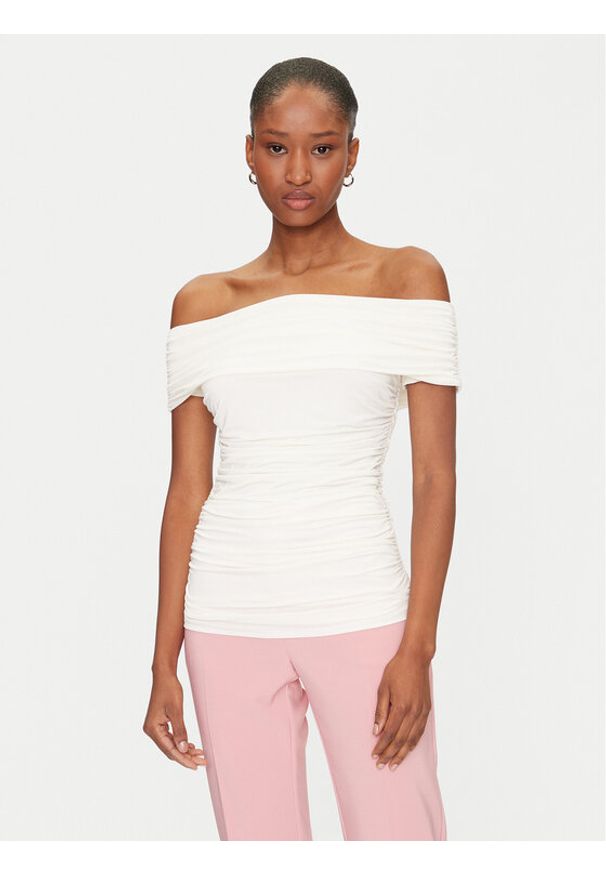 Marciano Guess Bluzka 5GGP04 6259A Écru Regular Fit. Materiał: syntetyk