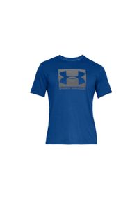 Koszulka do biegania męska Under Armour Sportstyle Boxed. Kolor: niebieski, wielokolorowy, szary. Materiał: bawełna, poliester