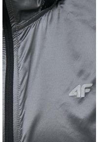 4f - 4F kurtka do biegania kolor srebrny. Typ kołnierza: kaptur. Kolor: srebrny. Materiał: materiał #5