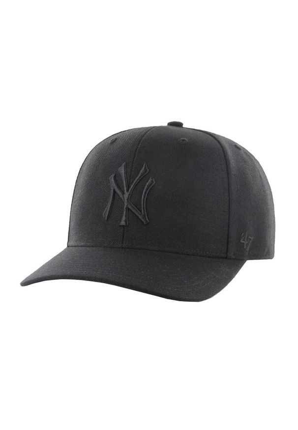 47 Brand - Czapka z daszkiem New York Yankees - Snapback - MVP Woolblend - Regulowana. Kolor: czarny