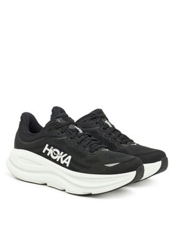 HOKA - Hoka Buty do biegania Bondi 9 Wide 1162013 Czarny. Kolor: czarny. Materiał: materiał