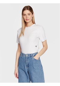 Calvin Klein Jeans Bluzka J20J220774 Biały Regular Fit. Kolor: biały. Materiał: wiskoza #1