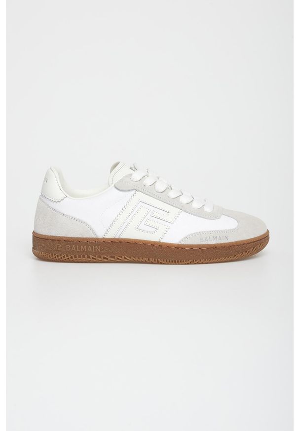 Balmain - Sneakersy damskie skórzane Swan trainers BALMAIN. Materiał: skóra