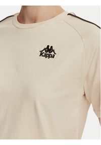 Kappa T-Shirt 371U6WW Beżowy Regular Fit. Kolor: beżowy. Materiał: bawełna #2