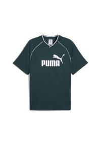 Puma - Męska koszulka piłkarska Essentials PUMA Green Terrain. Kolor: zielony. Sport: piłka nożna